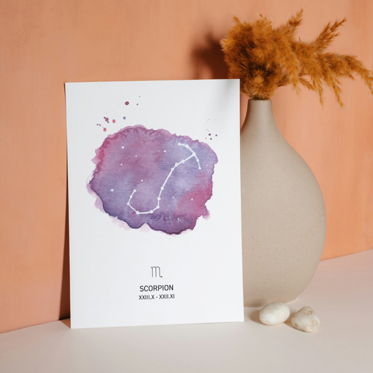 Affiche signe astrologique - SCORPION