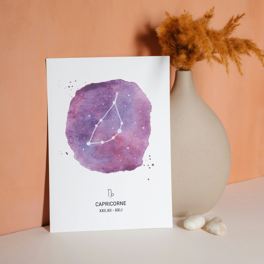 Affiche signe astrologique - CAPRICORNE
