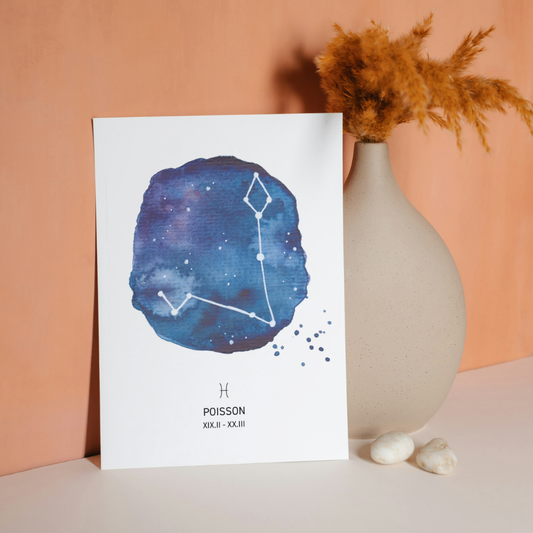 Affiche signe astrologique - POISSON