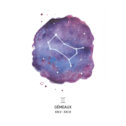 Affiche signe astrologique - Gémeaux
