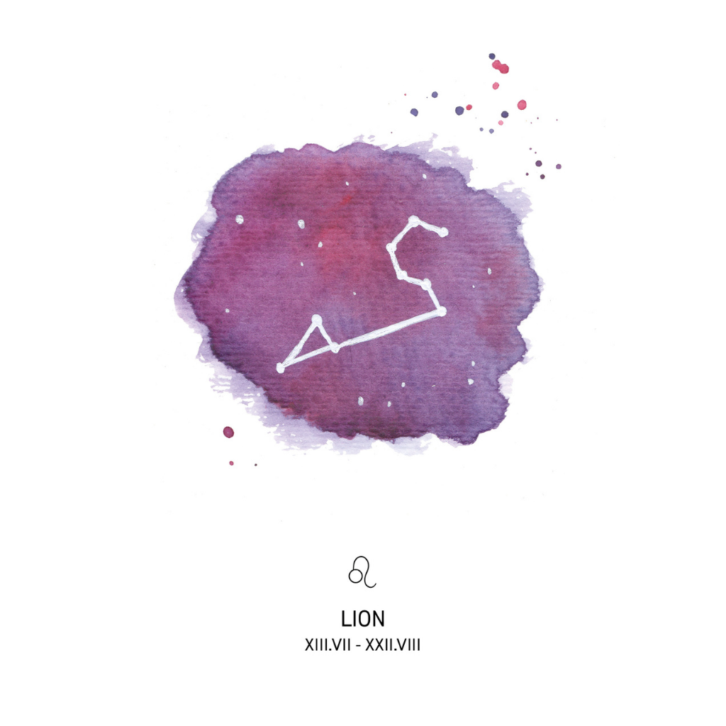 Affiche signe astrologique - LION