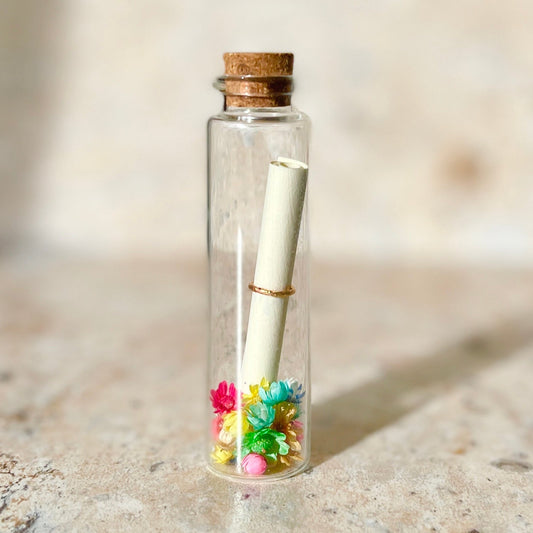 Fiole Messagère – Annonce & Message Personnalisé