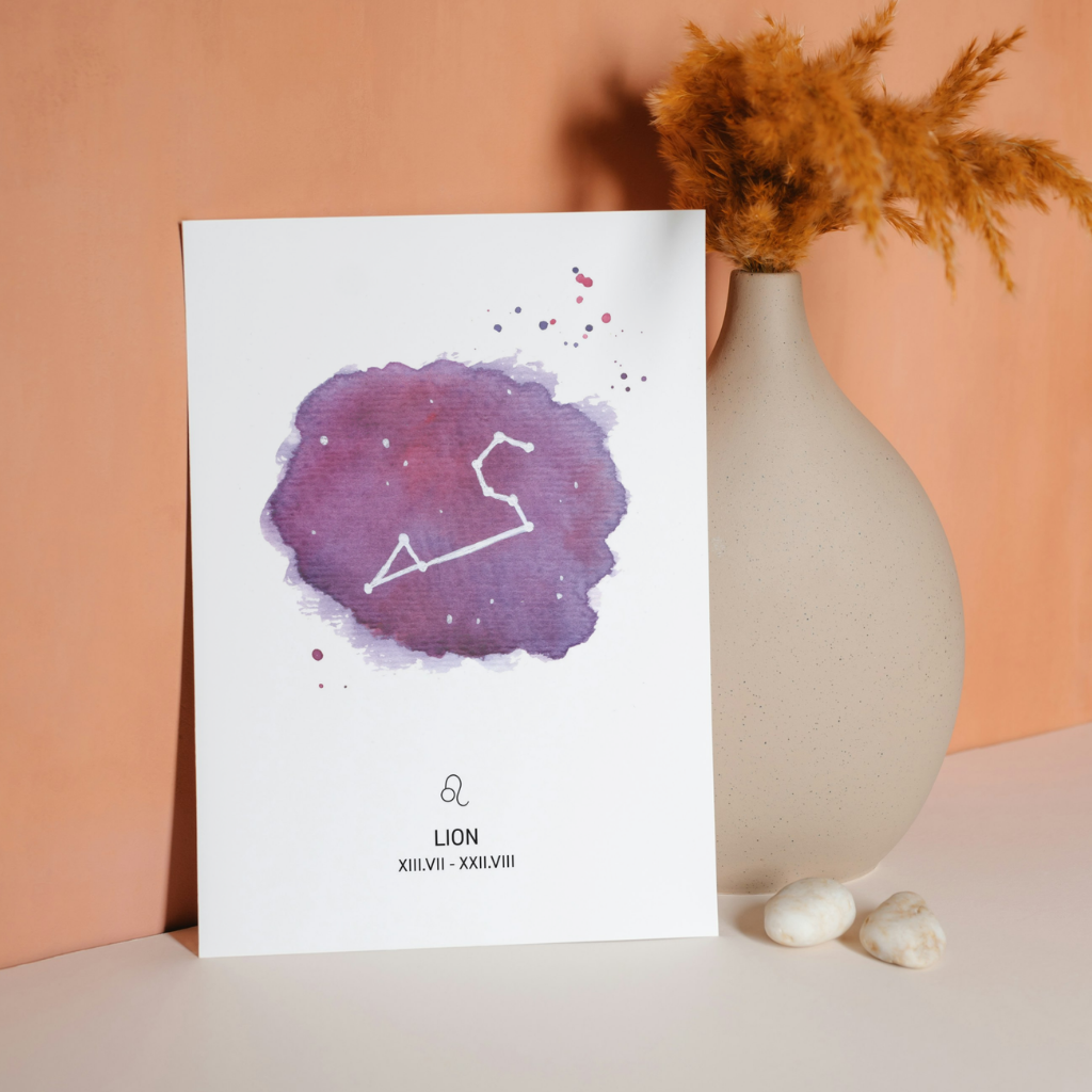 Affiche signe astrologique - LION