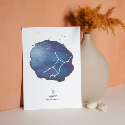 Affiche signe astrologique - Vierge