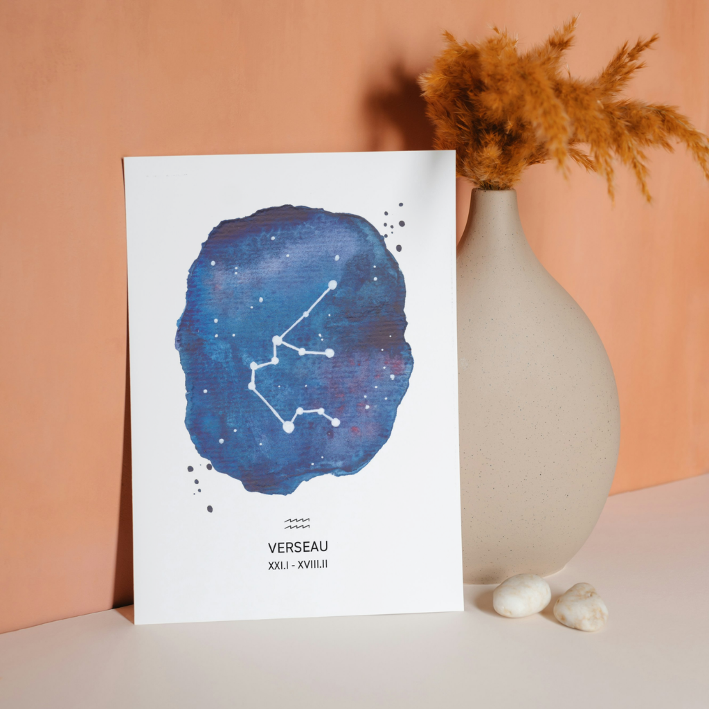 Affiche signe astrologique - VERSEAU