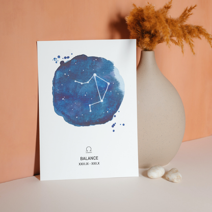 Affiche signe astrologique - BALANCE