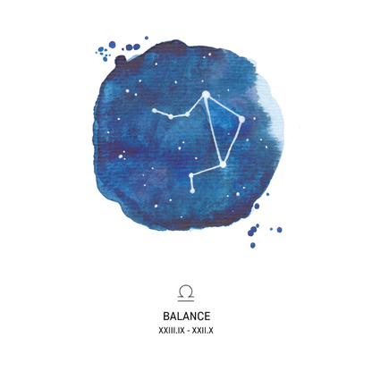 Affiche signe astrologique - BALANCE