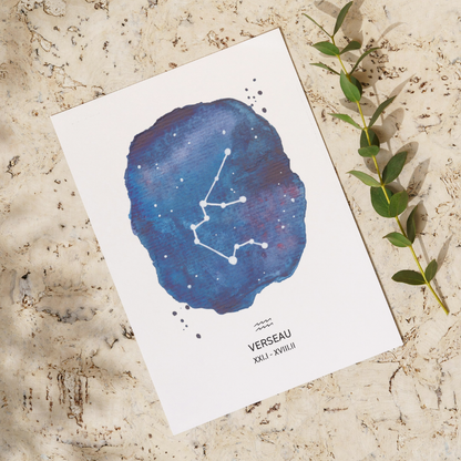 Affiche signe astrologique - VERSEAU