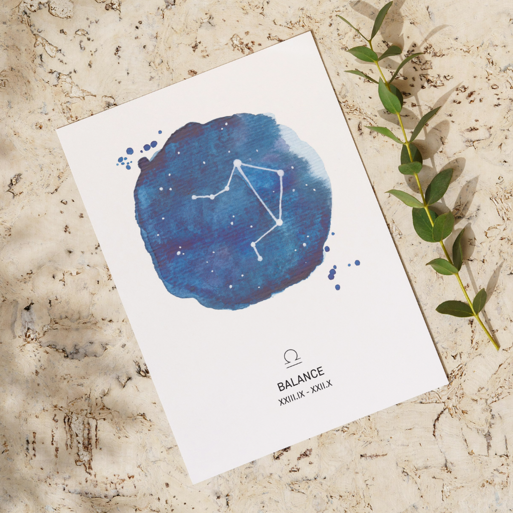 Affiche signe astrologique - BALANCE