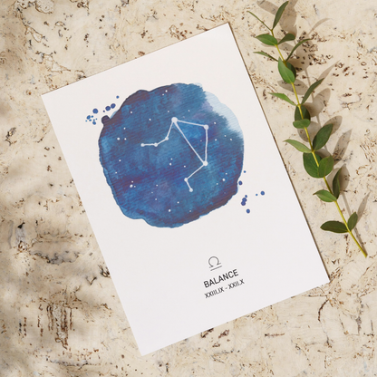 Affiche signe astrologique - BALANCE