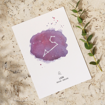 Affiche signe astrologique - LION
