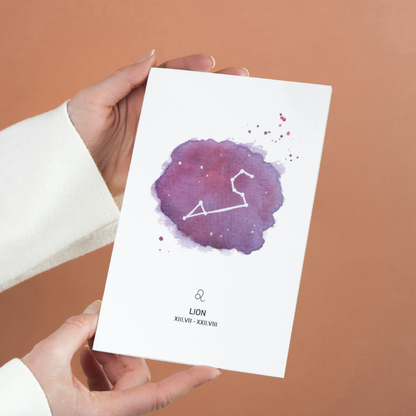 Affiche signe astrologique - LION