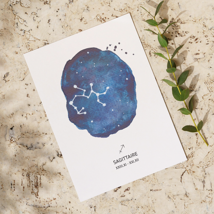 Affiche signe astrologique - SAGITTAIRE