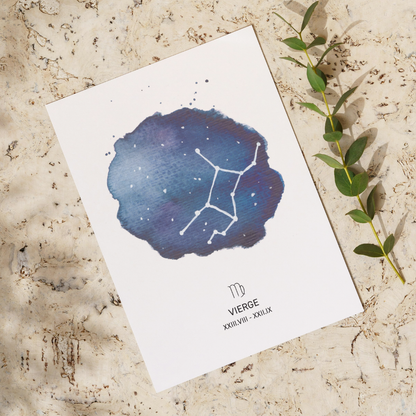 Affiche signe astrologique - Vierge