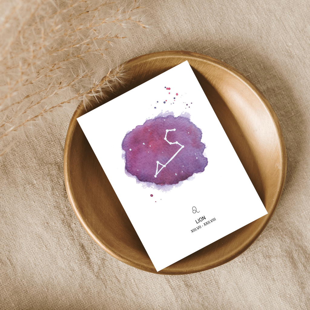 Affiche signe astrologique - LION