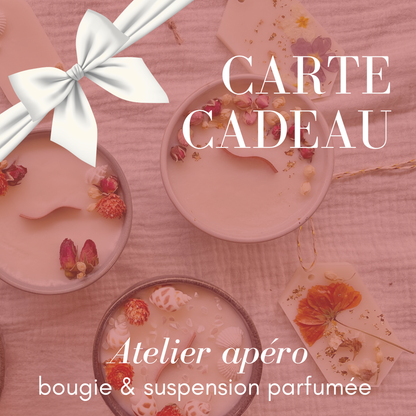 Carte cadeau - Atelier Apéro Bougie & Suspension parfumée – Annecy