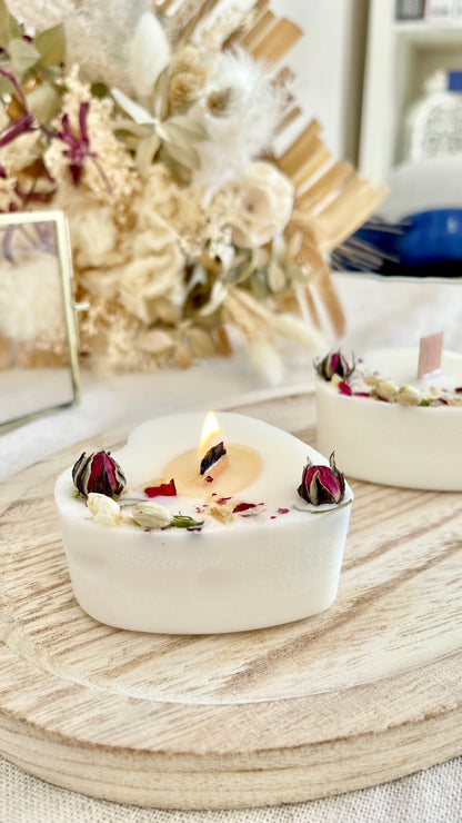 Bougie Cœur - senteur Doux rêves