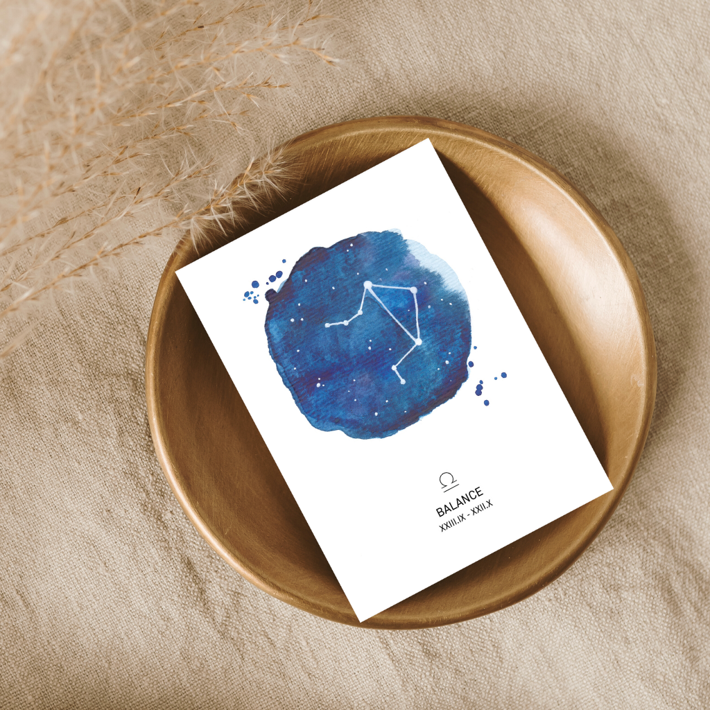 Affiche signe astrologique - BALANCE