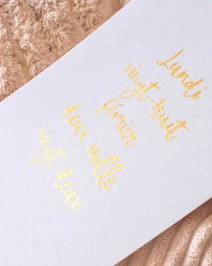 Affiche date calligraphiée aquarelle - personnalisée