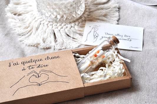 Fiole Messagère – Annonce & Message Personnalisé