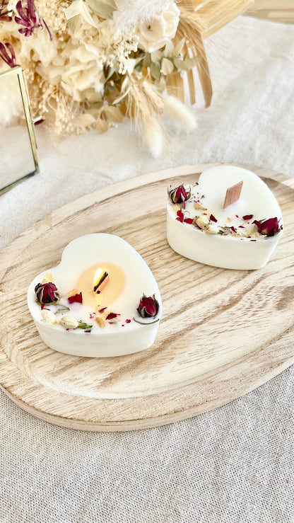 Bougie Cœur - senteur Doux rêves