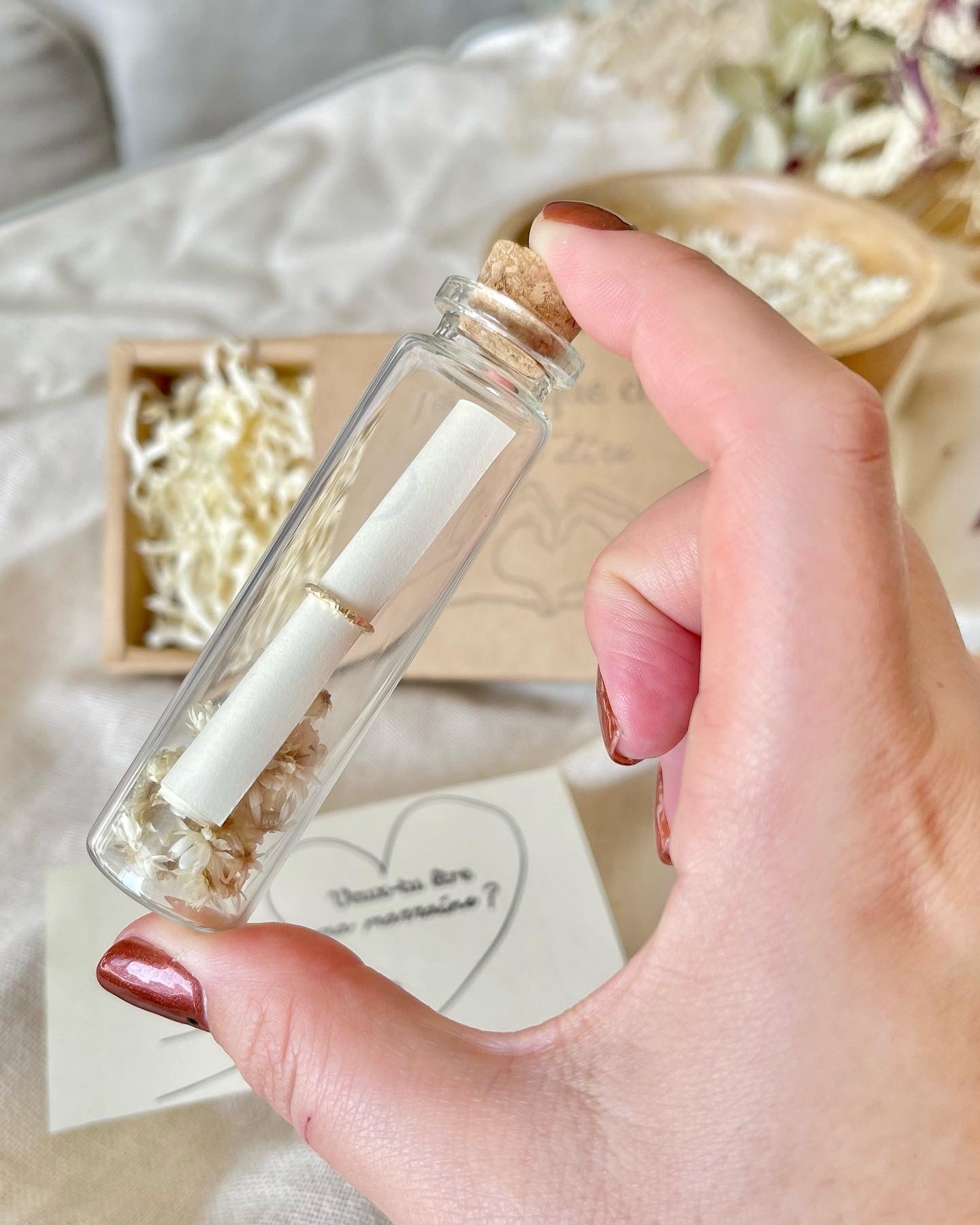 Fiole Messagère – Annonce & Message Personnalisé