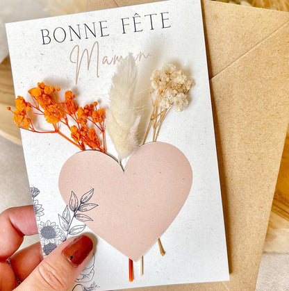 Carte fleurie Bonne fête maman
