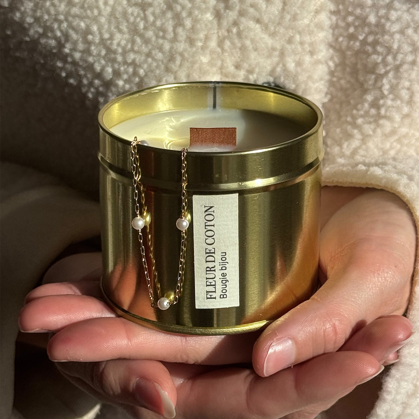 Bougie-Bijou Fleur de coton Édition limitée