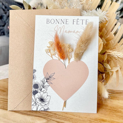 Carte fleurie Bonne fête maman