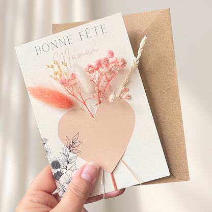 Carte fleurie Bonne fête maman