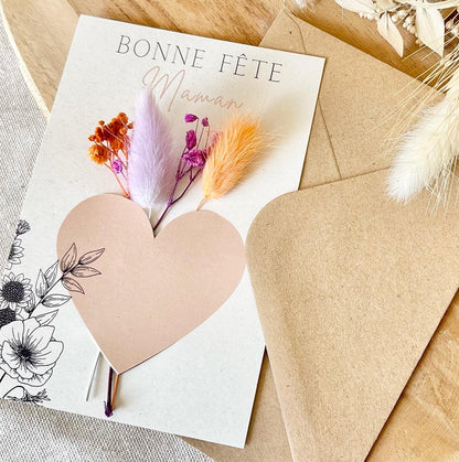 Carte fleurie Bonne fête maman