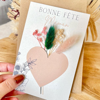 Carte fleurie Bonne fête maman