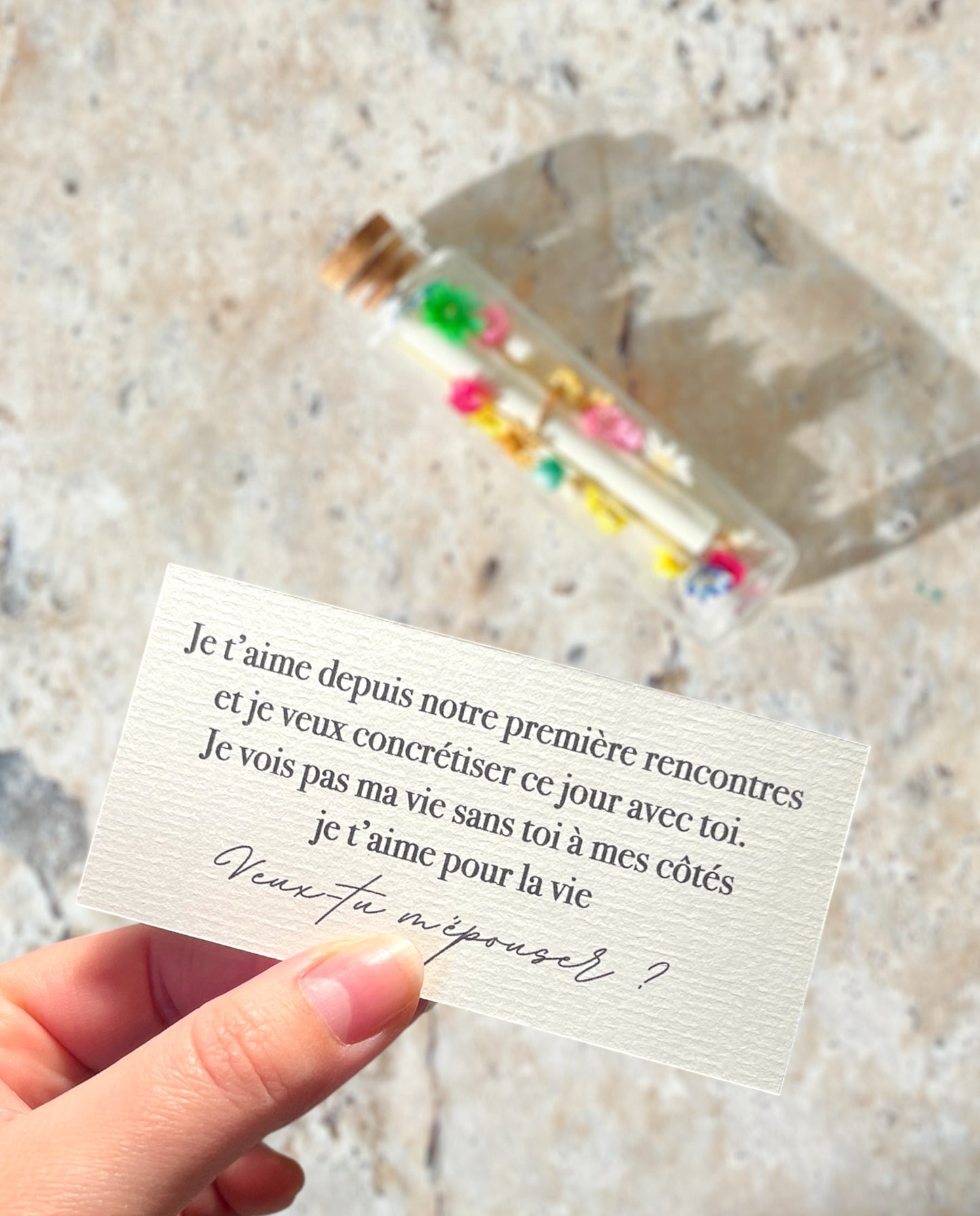 Fiole Messagère – Annonce & Message Personnalisé