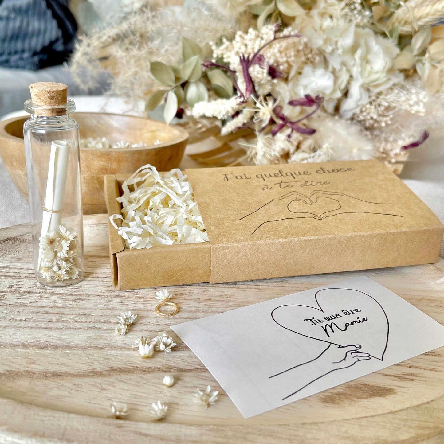 Fiole Messagère – Annonce & Message Personnalisé