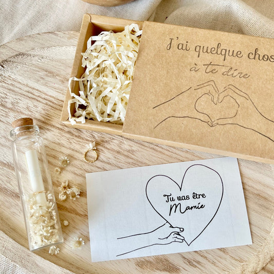 Fiole Messagère – Annonce & Message Personnalisé