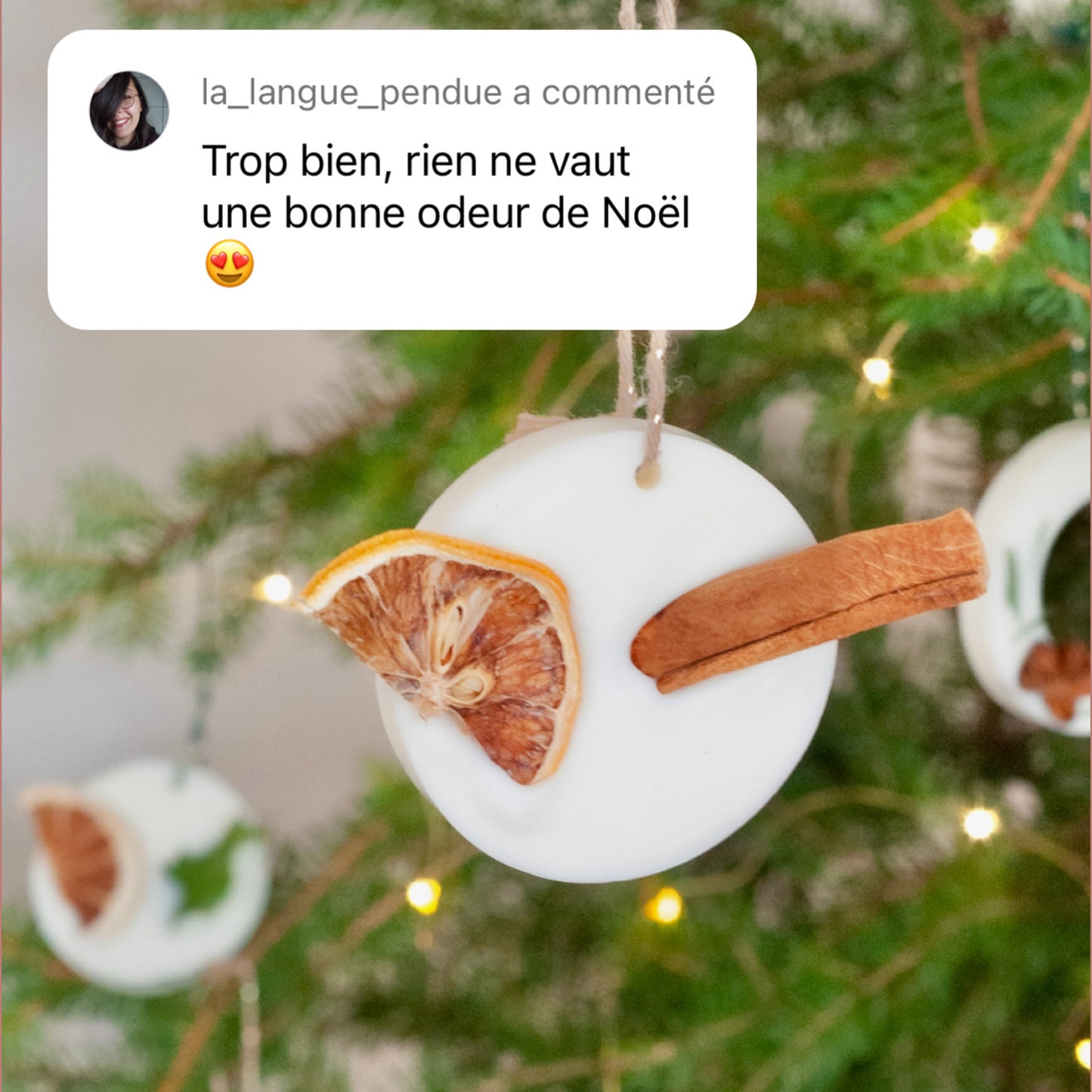 Coffret de 6 boules de noël parfumées - senteurs sapin de noël & pain d'épices