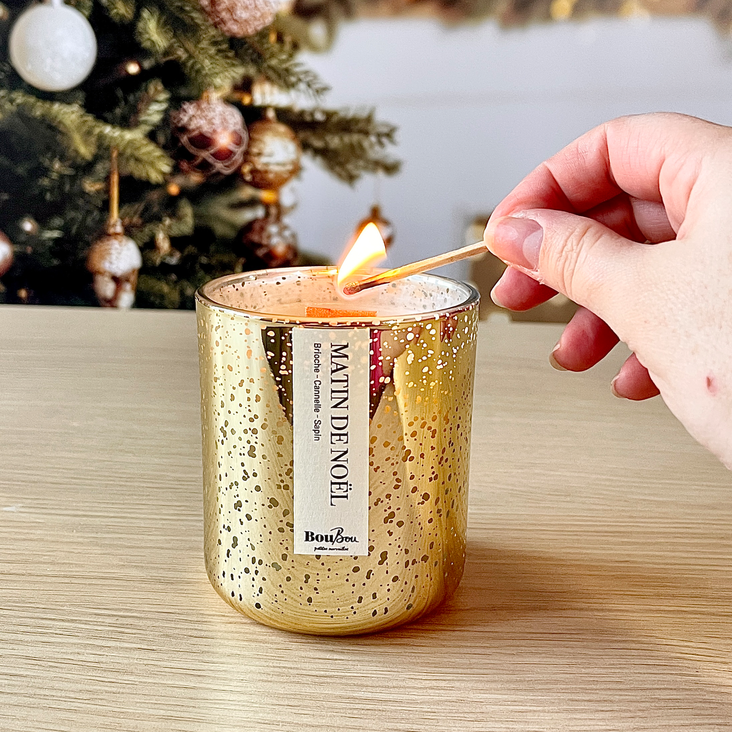 Bougie parfumée "Matin de noël"