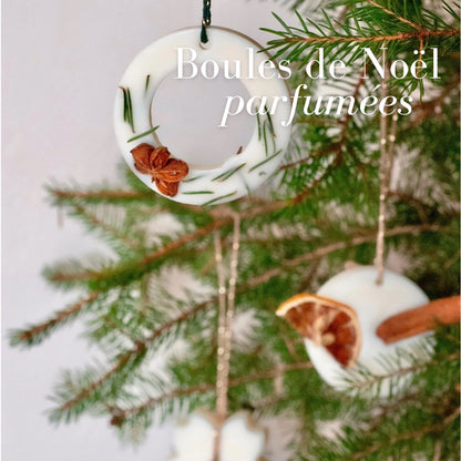 Coffret de 6 boules de noël parfumées - senteurs sapin de noël & pain d'épices