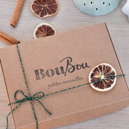 Coffret de 6 boules de noël parfumées - senteurs sapin de noël & pain d'épices