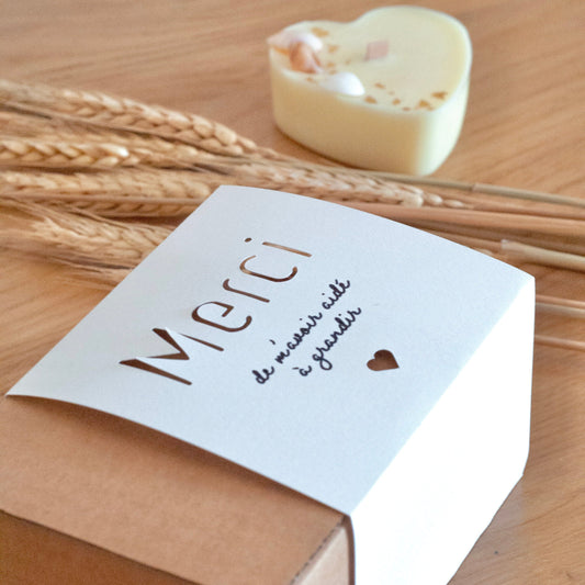 Coffret bougie « merci de m’avoir aidé à grandir »