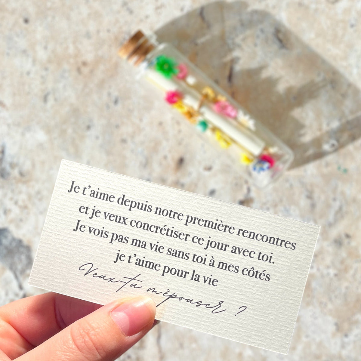 Fiole Messagère – Annonce & Message Personnalisé