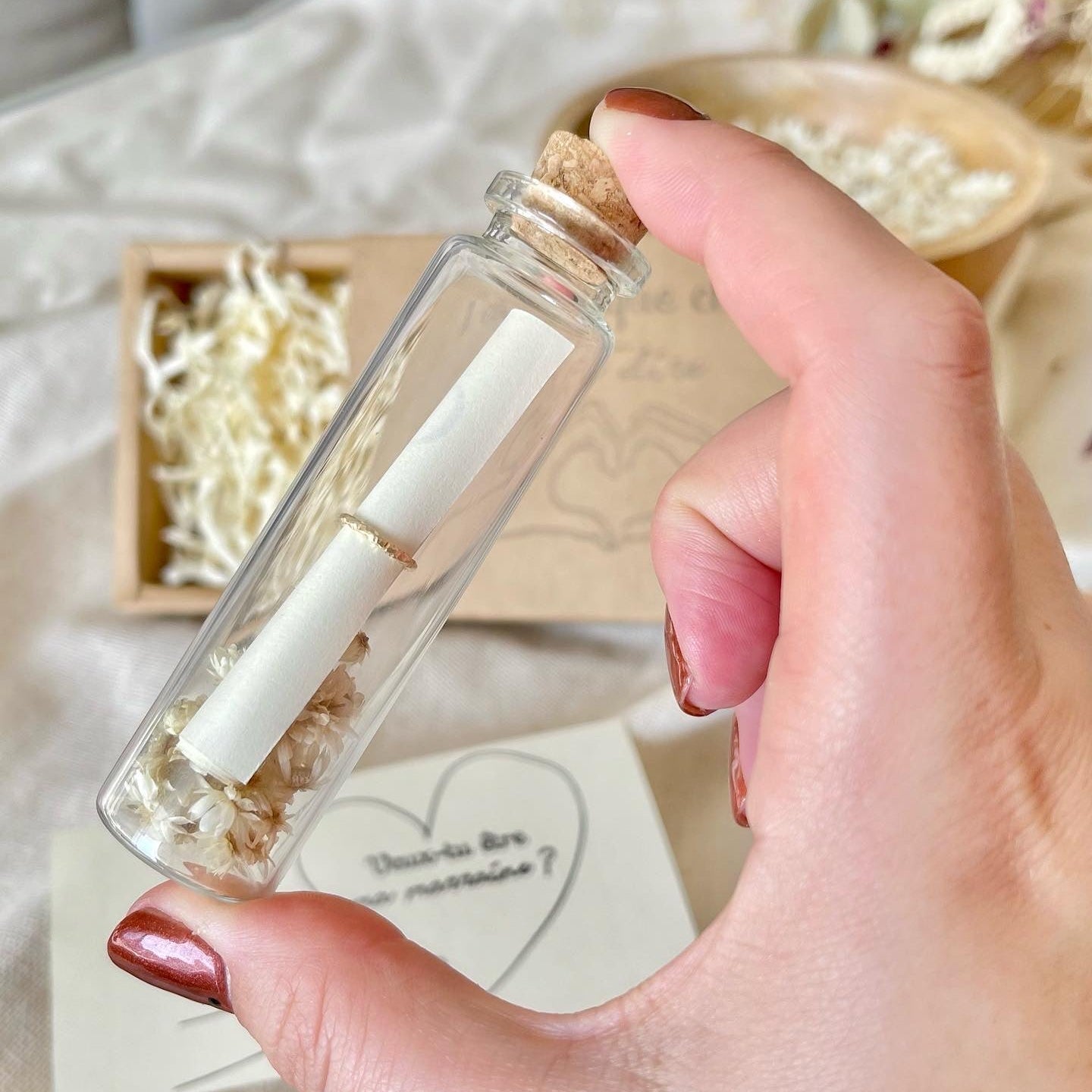Fiole Messagère – Annonce & Message Personnalisé