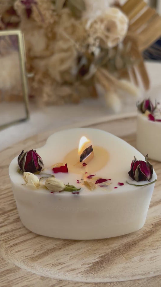 Bougie Cœur - senteur Doux rêves